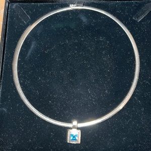 Blue Topaz Omega Chain